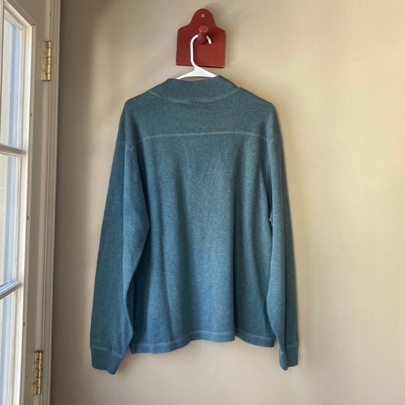 Jos. A. Bank Blue 100% Cotton Quarter Zip Pullover Sweater Men's XL - Picture 5 of 7